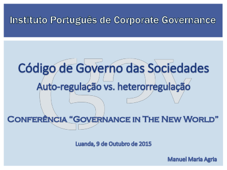 Auto-regulação vs. heterorregulação, Manuel Maria Agria