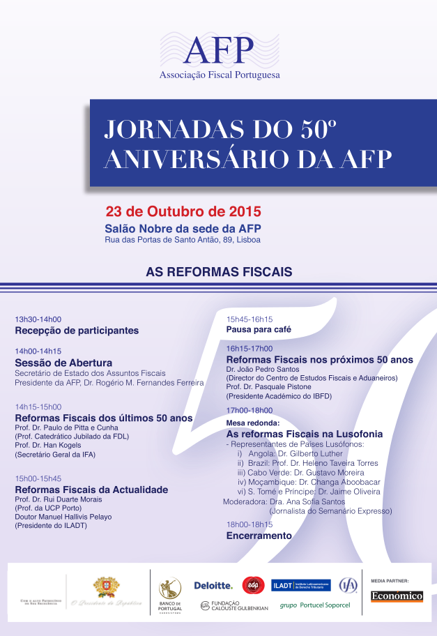 Jornadas do 50.º Aniversário da Associação Fiscal Portuguesa